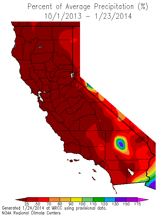 California precipitation graphic