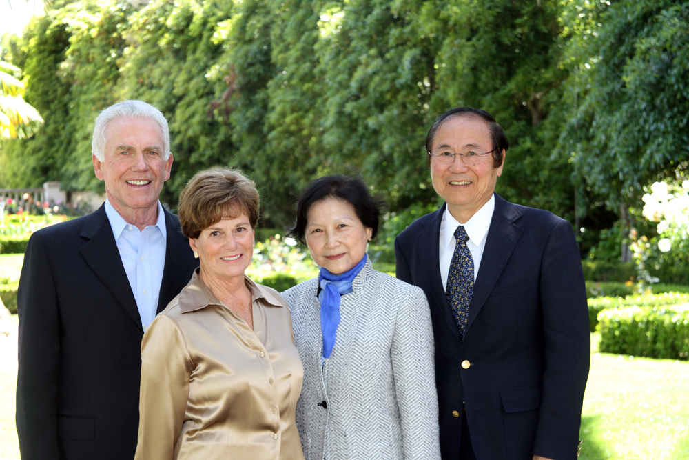 Jeff and Judy Henley with Chancellor Henry T. Yang and wife Dilling