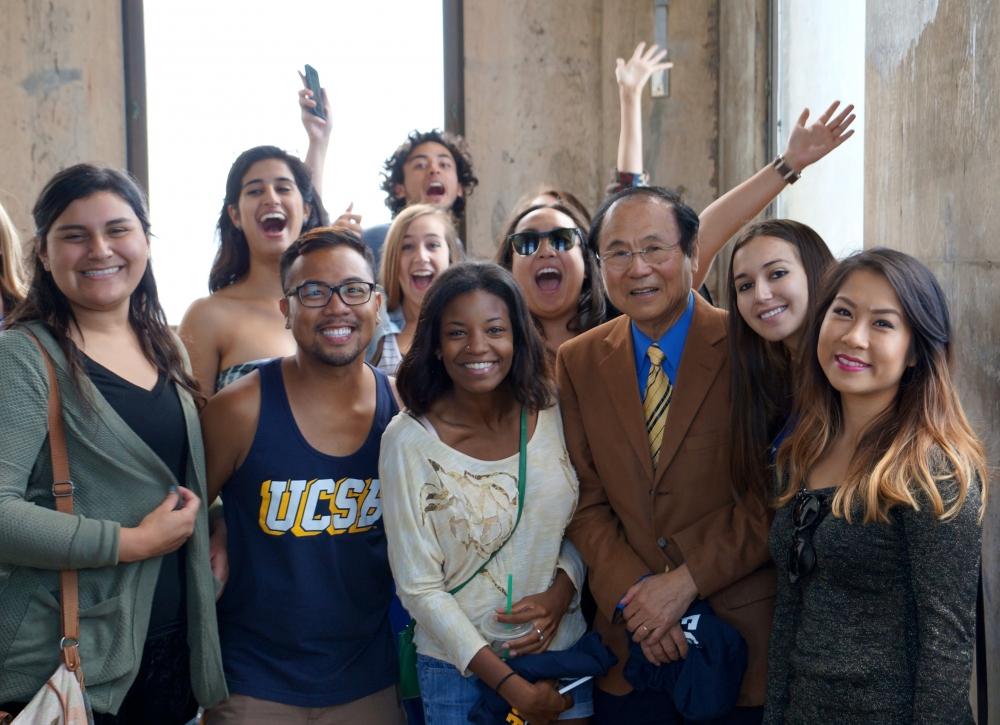 UCSB, students, Storke Tower