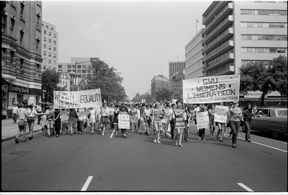 Women protest in Washington, D.C.