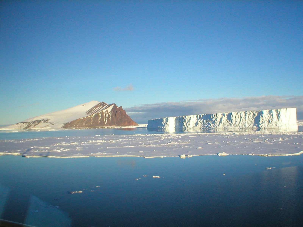 Aerial view of Antarctica