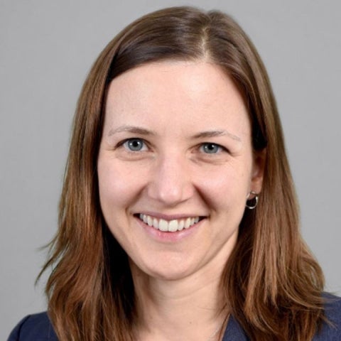 Trisalyn Nelson wears a dark blue top