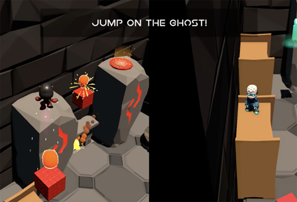 A screenshot from a 3d platforming video game