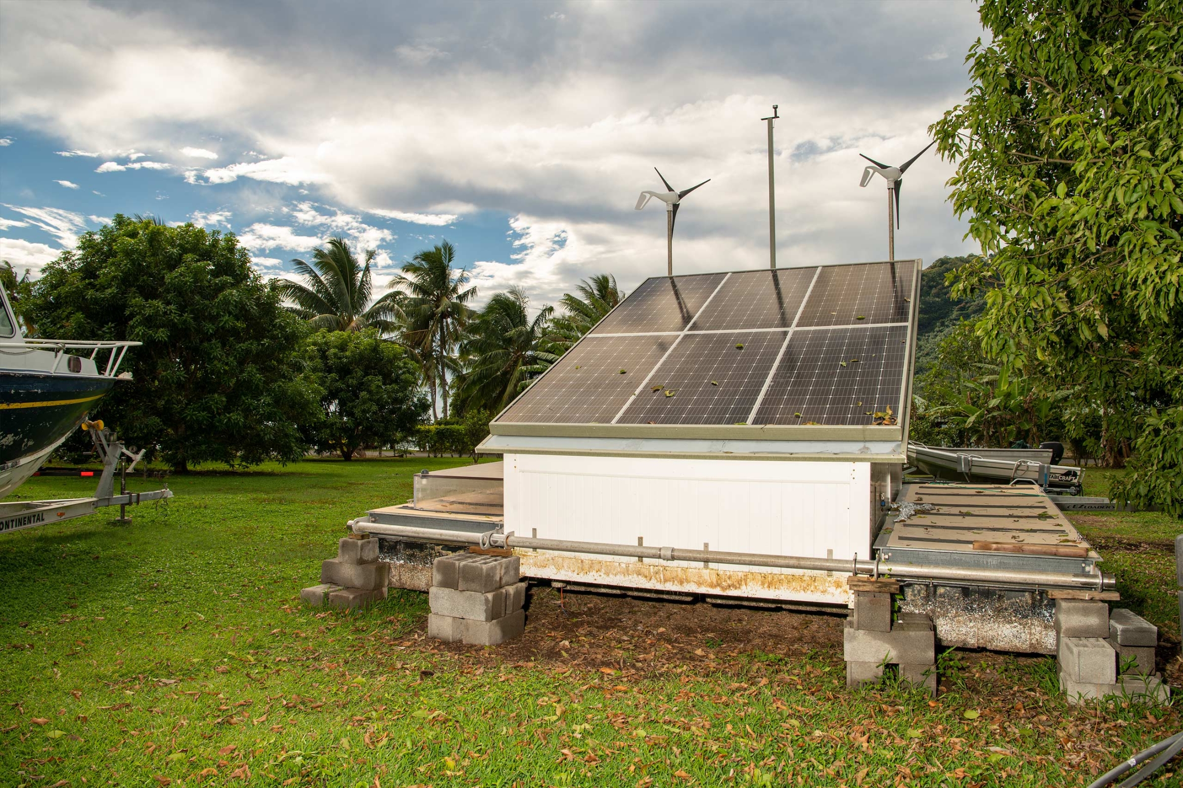 solar panels at Moorea island