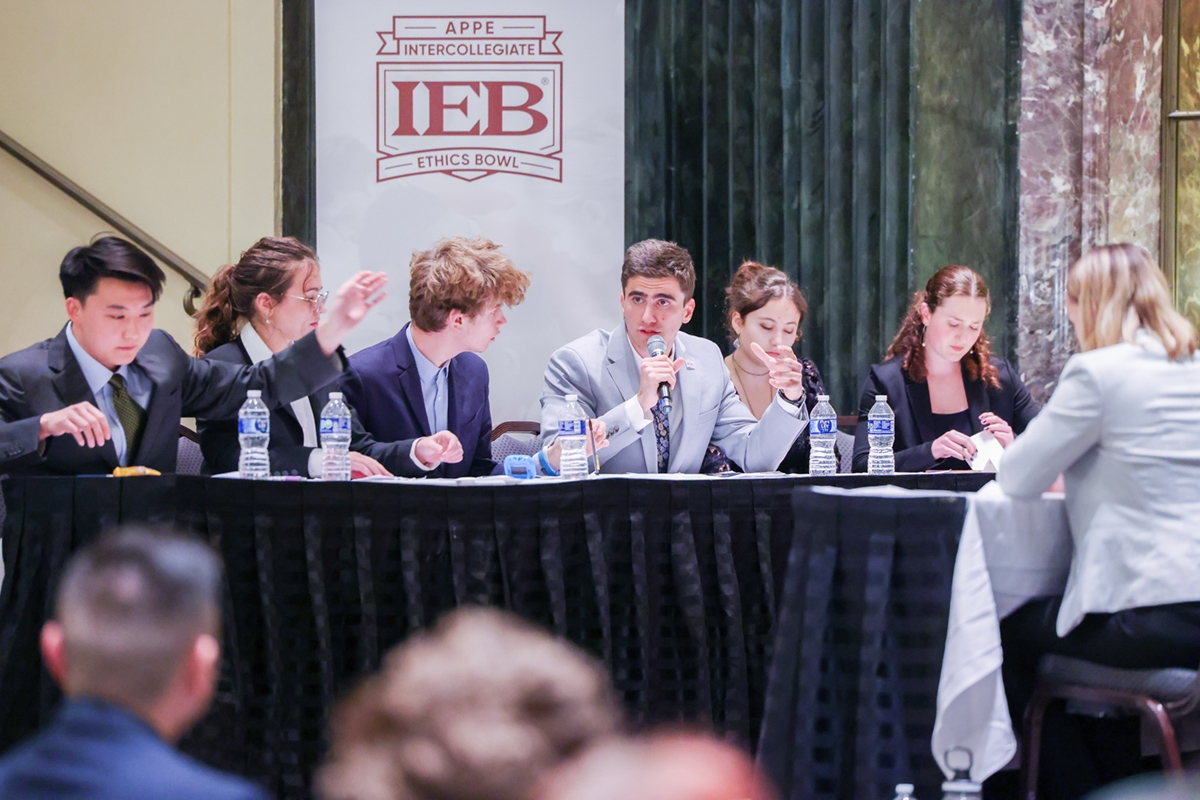a photograph of the UCSB team at the Ethics Bowl