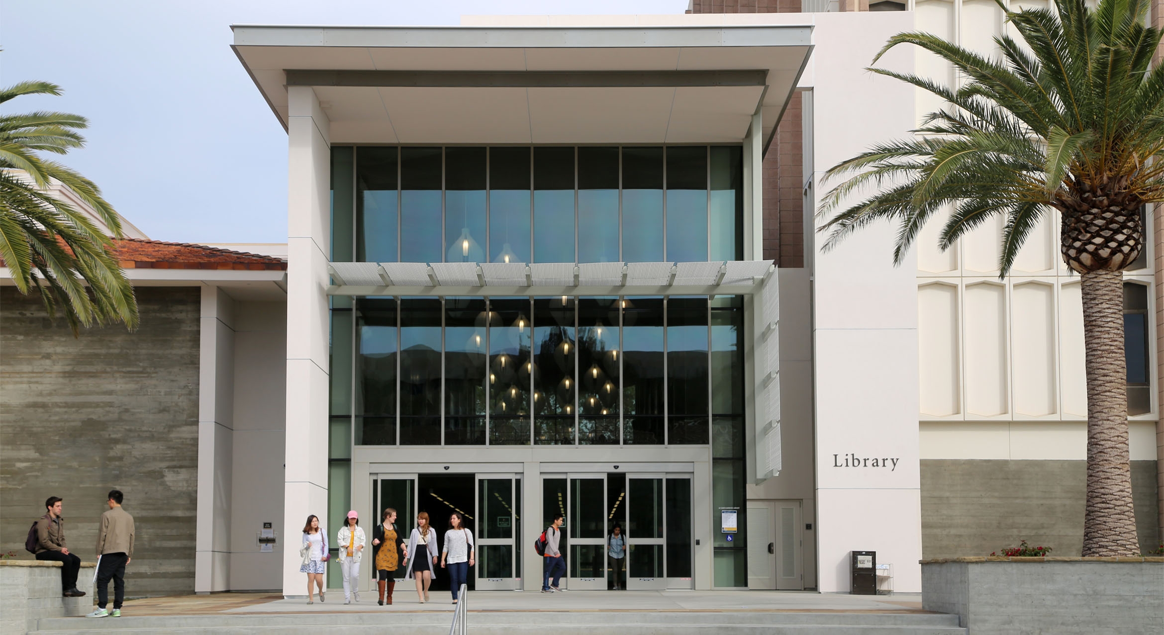 The exterior of the UC Santa Barbara Library