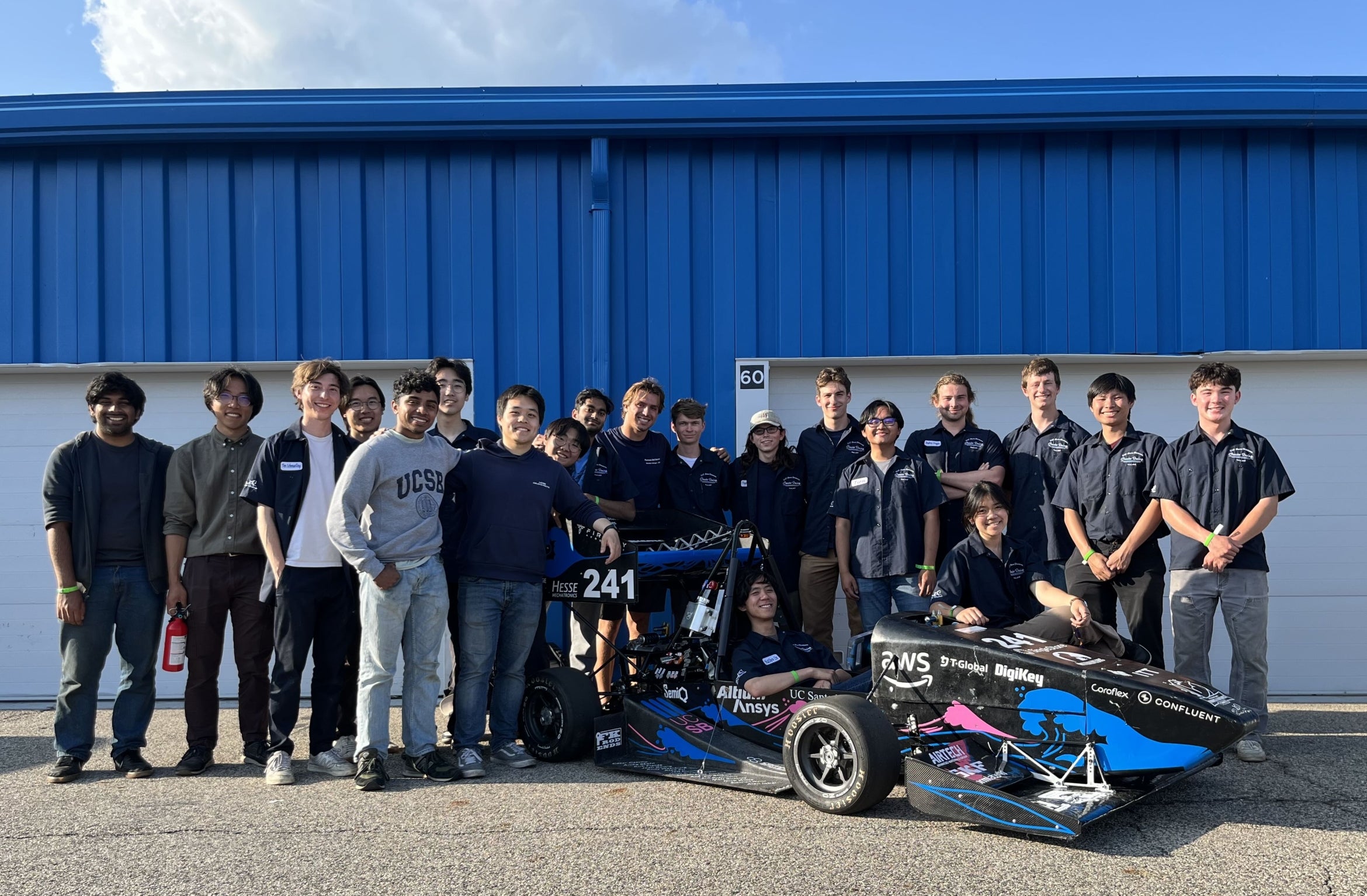 a group photo of the Gaucho Racing team
