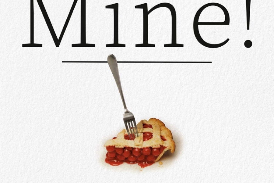 min! book cover in white with fork and slice of pie in center