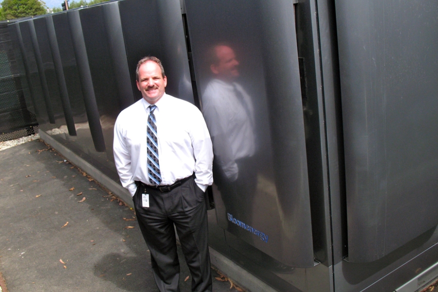 David McHale at UCSB with the Bloom Energy Server, the unique new energy system that uses fuel cell technology.